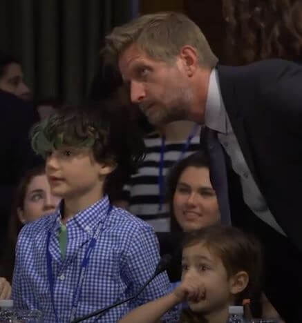 Emmett Sparks with his father Paul Sparks and sister.